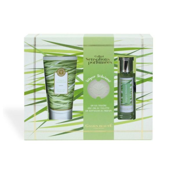 Claude Galien Vetyver Séduisant Coffret Eau de Toilette + Gel Douche Parfumé + Diffuseur Parfum Intérieur