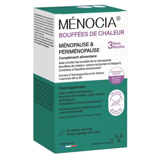 CCD Ménocia Bouffées de chaleur Ménopause & Périménopause - 90 Gélules