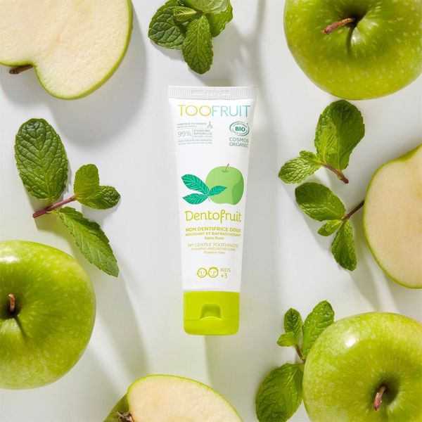 Toofruit Dentofruit Dentifrice - 60g - Dentifrice moussant doux sans fluor pour enfants