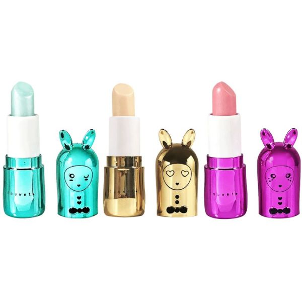 Inuwet Coffret Trio Baumes à Lèvres Rainbow - 3 Baumes à Lèvres - Hydratation gourmande et protection naturelle