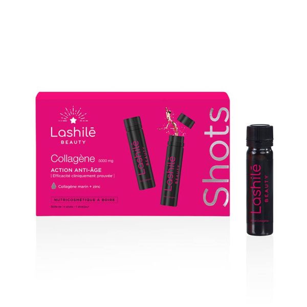 Lashilé Beauty Shots Collagène 5000mg - 14 shots - Action Anti-Âge