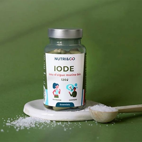 Nutri&Co Iode 120 Gélules – Soutien de la thyroïde et du métabolisme