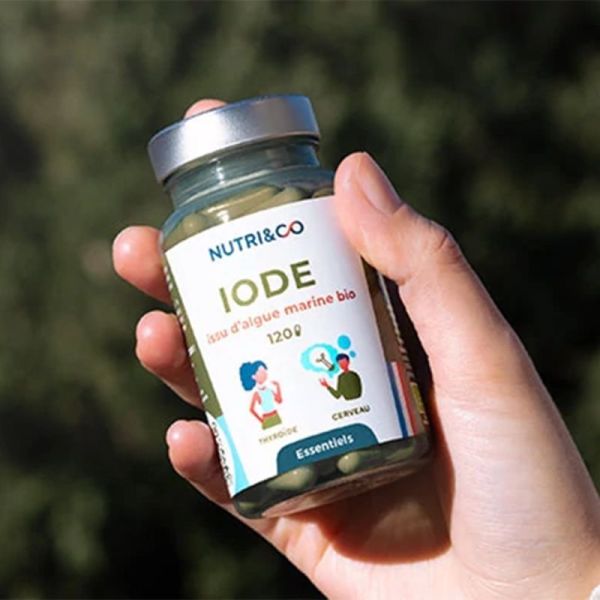 Nutri&Co Iode 120 Gélules – Soutien de la thyroïde et du métabolisme