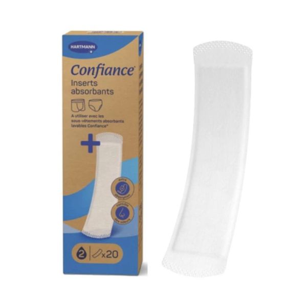 Confiance Inserts Absorbants pour Sous-Vêtements Lavables - Boîte de 20