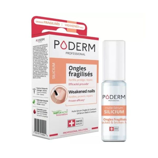 Poderm Huil-Sérum Silicium Ongles Fragilisés - 8ml