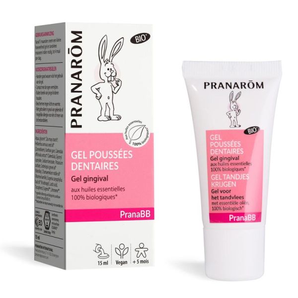 Pranarôm PranaBB Gel Gingival Poussées Dentaires Bio 15g – Apaisement et confort