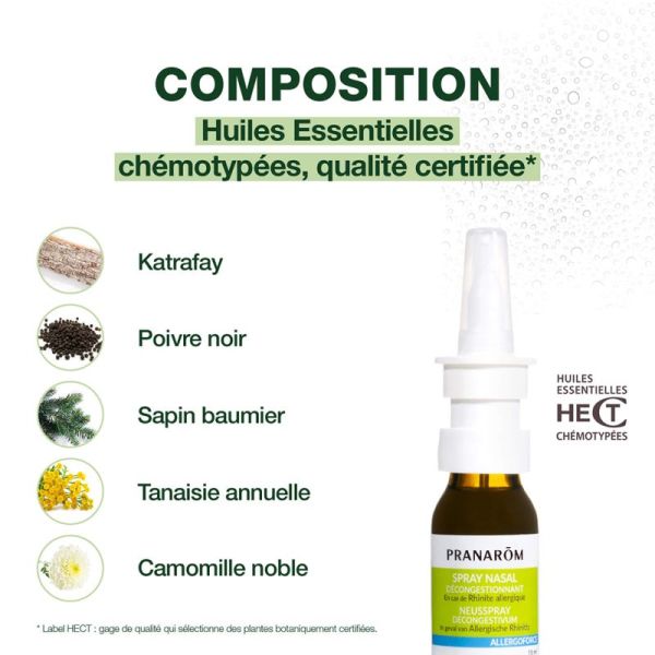 Pranarôm Allergoforce Spray Nasal 15ml – Décongestion et fraîcheur