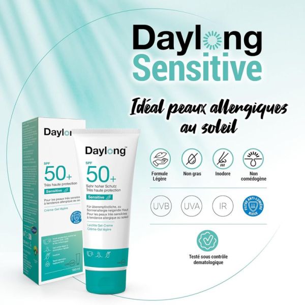 Daylong Sensitive Gel-Crème Légère SPF50+ 200ml – Protection et haute tolérance