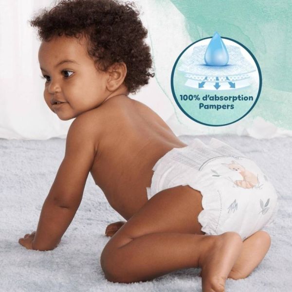 Pampers Harmonie Couches Taille 3 (6-10kg) Maxi Economy Pack x 96 couches - Protection douce et absorption jusqu'à 12h