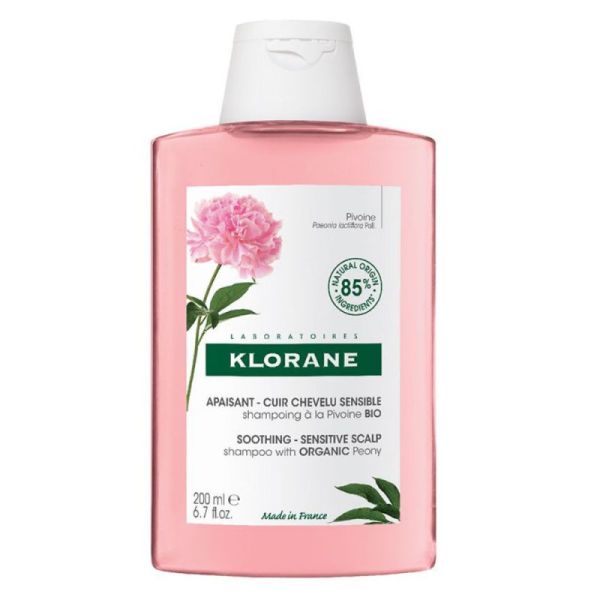 Klorane Apaisant Cuir Chevelu Sensible Shampoing à la Pivoine 200 ml