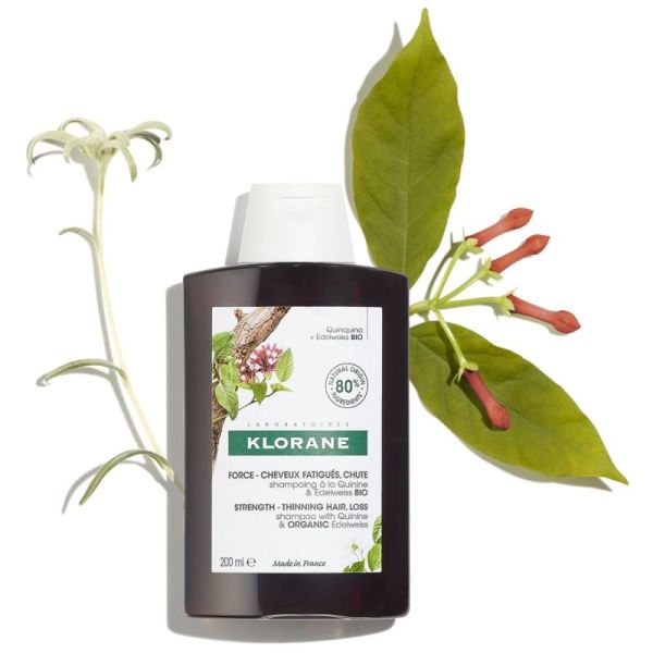 Klorane Shampoing à la Quinine Edelweiss Bio 200ml - Anti-chute et stimulant