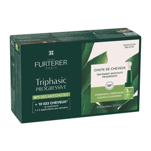René Furterer Triphasic Progressive - Traitement Antichute - 8 x 5,5ml
