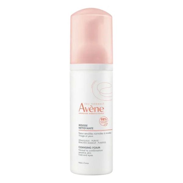 Avène Mousse Nettoyante Visage et Yeux - 150ml - Nettoie, démaquille et rééquilibre la peau