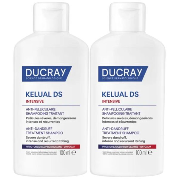 Ducray Kelual DS Intensive Shampooing Traitant Anti-Pelliculaire 2x100ml – Shampooing anti-pelliculaire sévère et anti-démangeaisons