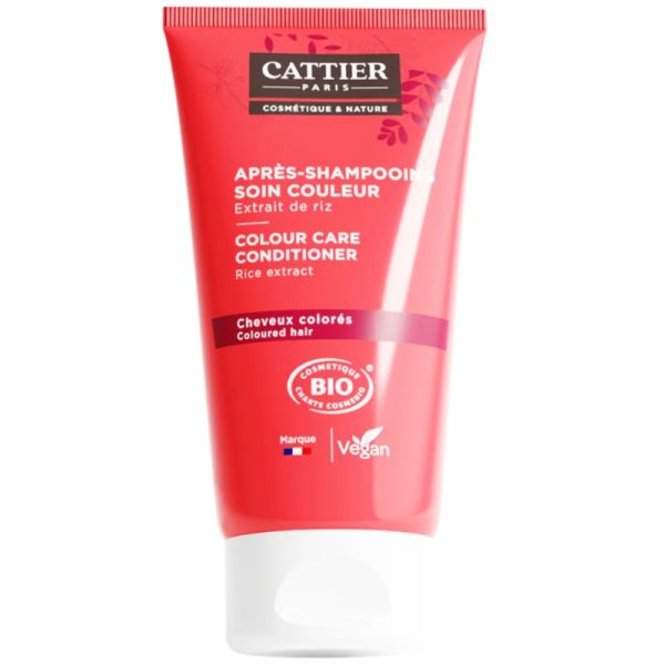 Cattier Après-Shampoing Cheveux Colorés Soin Couleur Bio 150ml – Éclat et nutrition