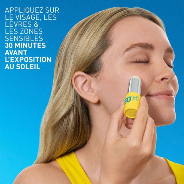 CeraVe Stick Solaire Invisible SPF50+ 8 g – Protection zones sensibles et lèvres