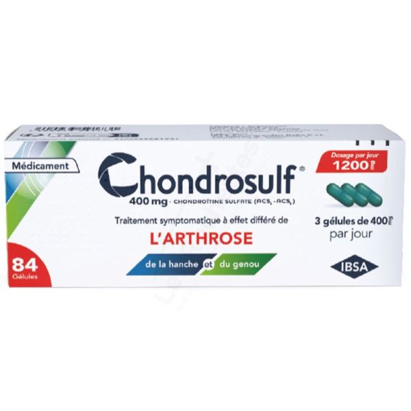 Chondrosulf® 400 mg 84 Gélules - Traitement symptomatique de l’arthrose