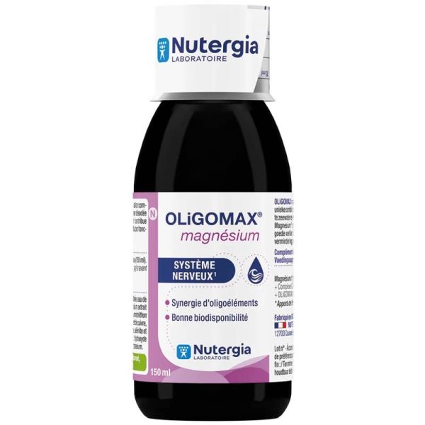 Nutergia Oligomax Magnésium - Fatigue, Nervosité et Anxiété - 150ml