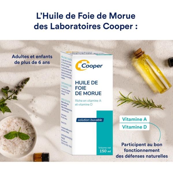 Cooper Huile de Foie de Morue 150 ml - Solution Buvable