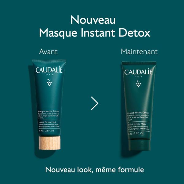 Caudalie Masque Instant Détox Tous Types de Peaux - 75ml