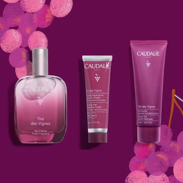 Caudalie Coffret de Noël Eau Fraîche Thé des Vignes 3 Soins - Sillage sensuel et soin du corps