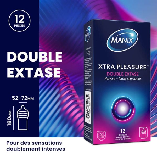 Manix Xtra Pleasure Double Extase - 12 Préservatifs