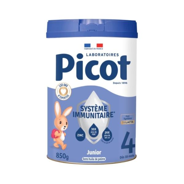 Picot Junior 4ème Âge Système Immunitaire - Vitamine D, fer et zinc pour bébé de 18 à 36 mois