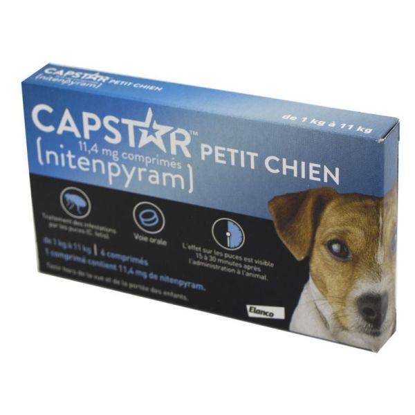 CAPSTAR Traitement Anti Puces pour Petit Chien 6 Comprimés