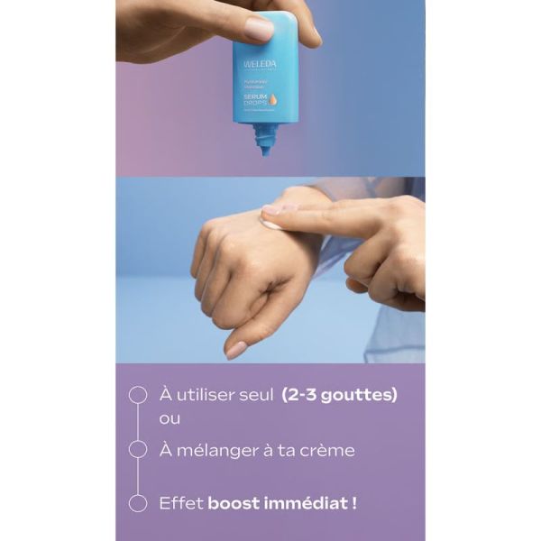 Weleda Serum Drops Sérum Hydratation 24H 30ml – Éclat et fraîcheur