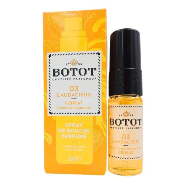 Botot 03 L'Audacieux Spray de bouche parfumé 15 ml - Cédrat, fraîcheur acidulée