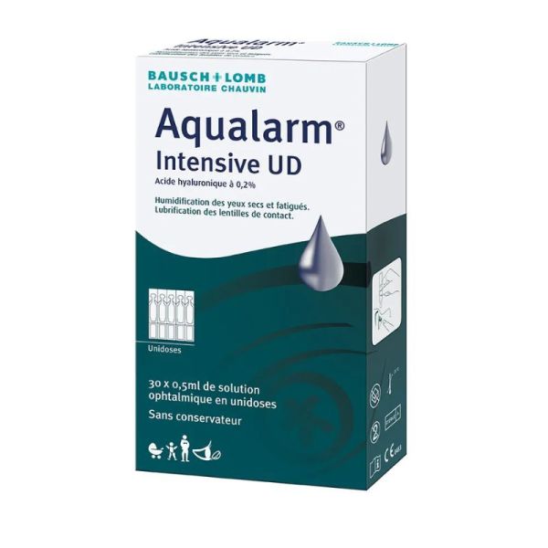 Bausch & Lomb Aqualarm Intensive UD Yeux Secs et Fatigués - 30 Unidoses