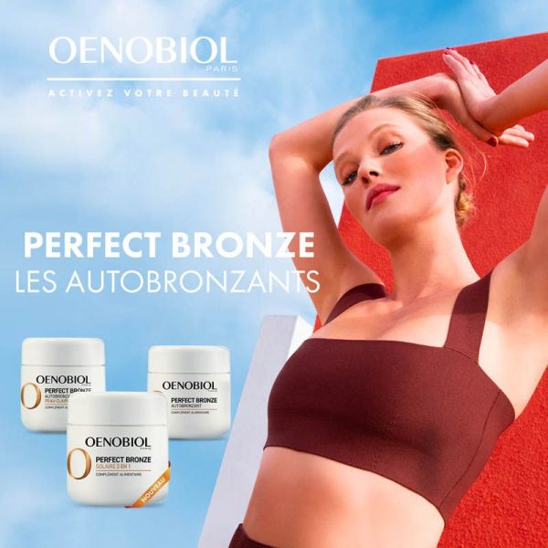 Oenobiol Perfect Bronze Solaire 2 en 1 - 30 Capsules - Autobronzant et préparateur solaire