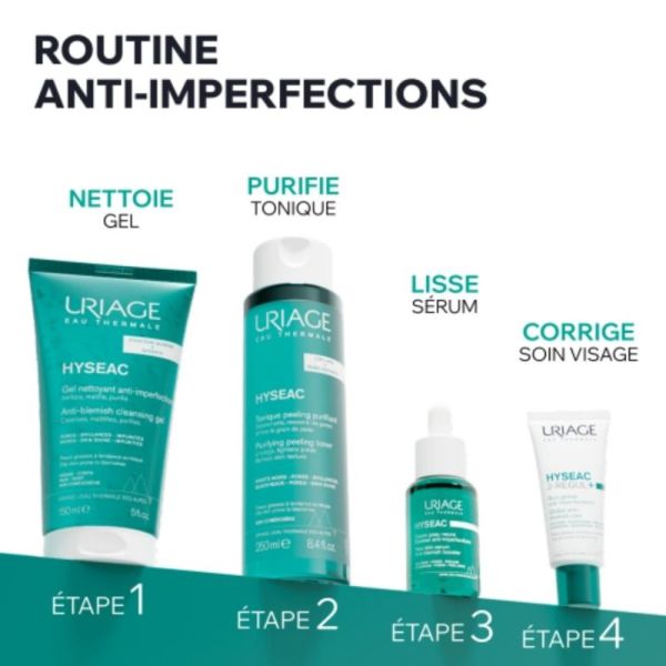 Uriage Hyséac Tonique Peeling Purifiant 250 ml - Resserre les pores et affine le grain de peau