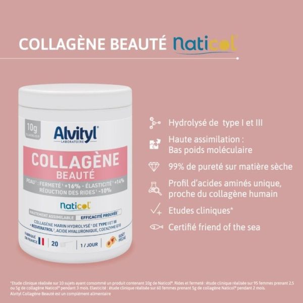 Alvityl Collagène Beauté Marin Hydrolisé de Type 1 & 3 - 210g