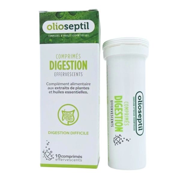 Olioseptil Comprimés Digestion Effervescents x 10 comprimés - Aide face à une digestion difficile