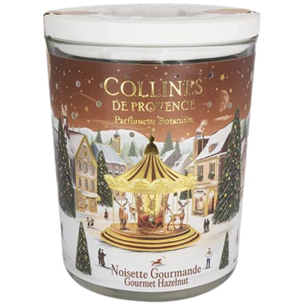 Collines de Provence Bougie Parfumée Noisette Gourmande 180g – Ambiance chaleureuse