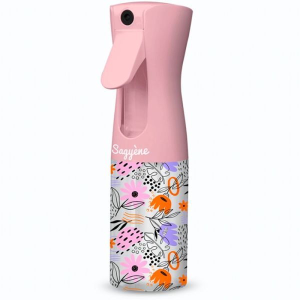 Sagyène Brumisateur - 150ml - Rose avec Motif Floral - Fraîcheur nomade et touche de gaieté
