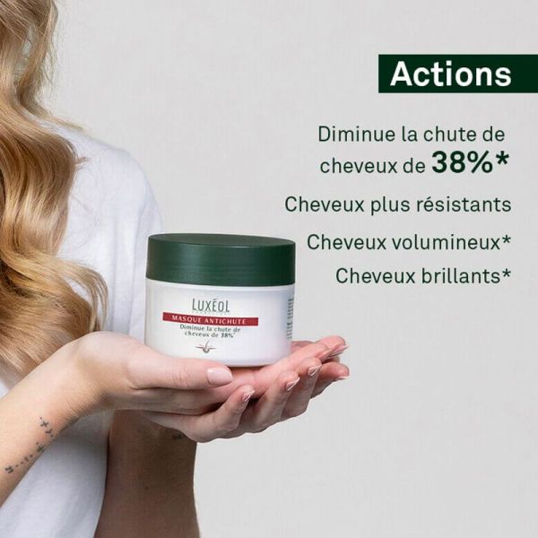 Luxéol Masque Antichute - 200ml - Renforce, sublime et limite la chute des cheveux
