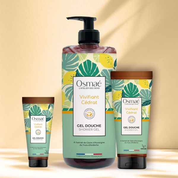 Osmaé Gel Douche Vivifiant Cédrat 200 ml – Fraîcheur et vitalité