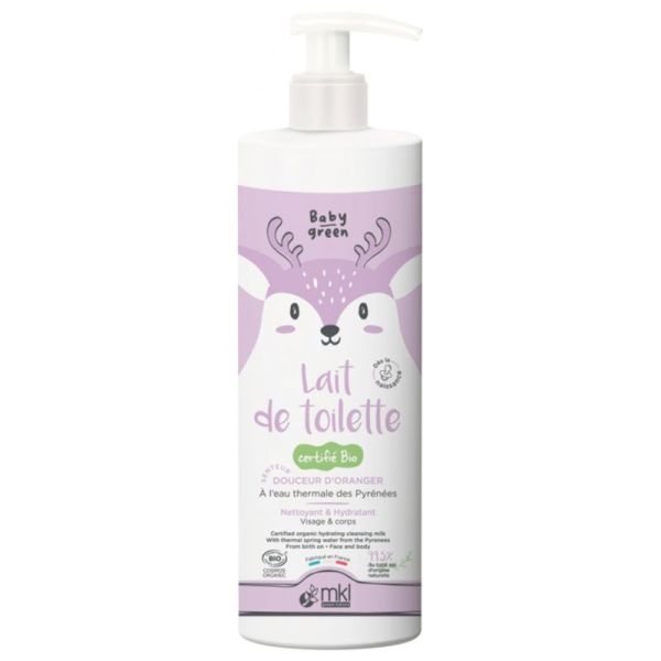 MKL Baby Green Lait de Toilette Bio - 400 ml - Nettoyage doux et hydratation pour la peau