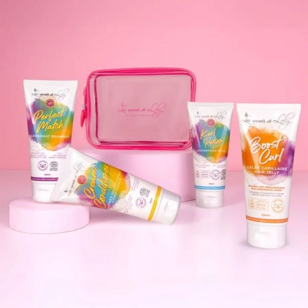 Les Secrets de Loly Trousse Cheveux Ondulés - 4 Soins en Format Voyage