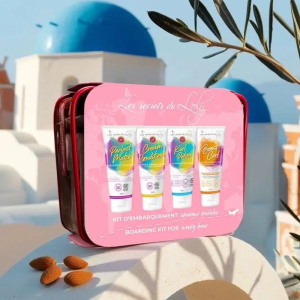 Les Secrets de Loly Trousse Cheveux Ondulés - 4 Soins en Format Voyage