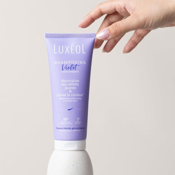Luxéol Shampooing Violet 200ml – Éclat et neutralisation des reflets
