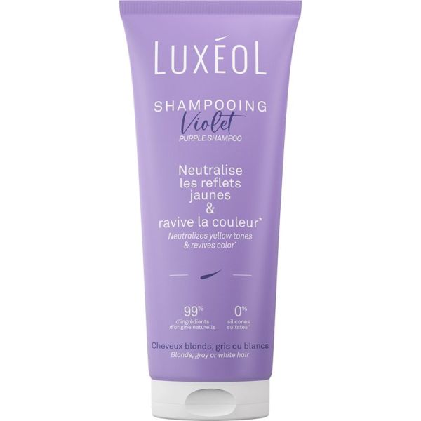 Luxéol Shampooing Violet 200ml – Éclat et neutralisation des reflets