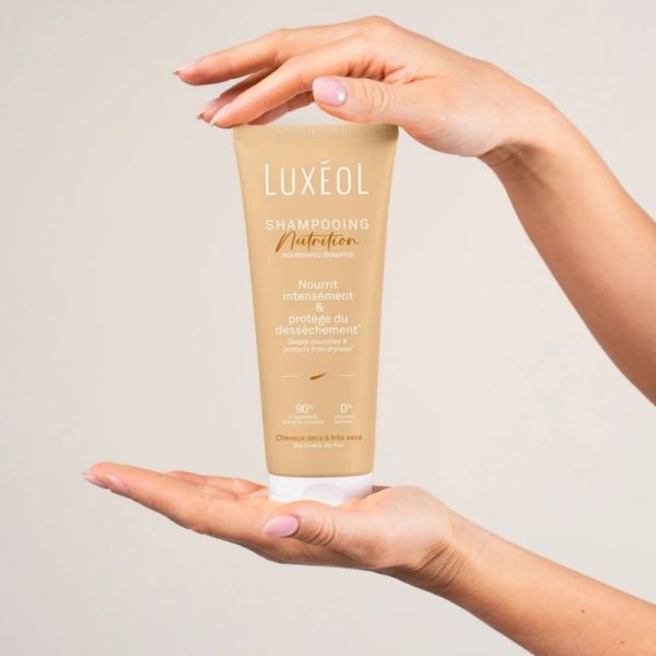 Luxéol Shampooing Nutrition Tube 200 ml - Nettoie en douceur, nourrit intensément et apporte douceur et souplesse aux cheveux secs à très secs