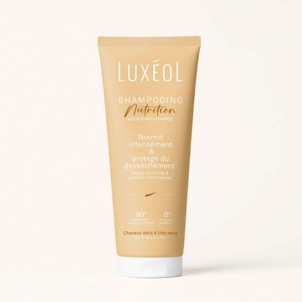 Luxéol Shampooing Nutrition Tube 200 ml - Nettoie en douceur, nourrit intensément et apporte douceur et souplesse aux cheveux secs à très secs