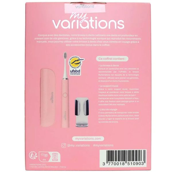 MyVariations Coffret-Cadeau Brosse à Dents Électrique Pastel-Rose