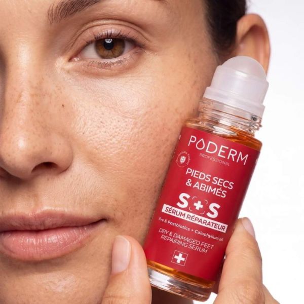 Poderm Sérum Réparateur Pieds Secs et Abîmés en Roll-on 50 ml - Nourrit répare et protège