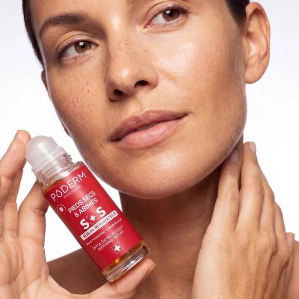 Poderm Sérum Réparateur Pieds Secs et Abîmés en Roll-on 50 ml - Nourrit répare et protège
