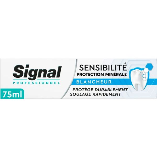 Signal Professionnel Dentifrice Sensibilité Blancheur 75ml – Protection minérale et éclat